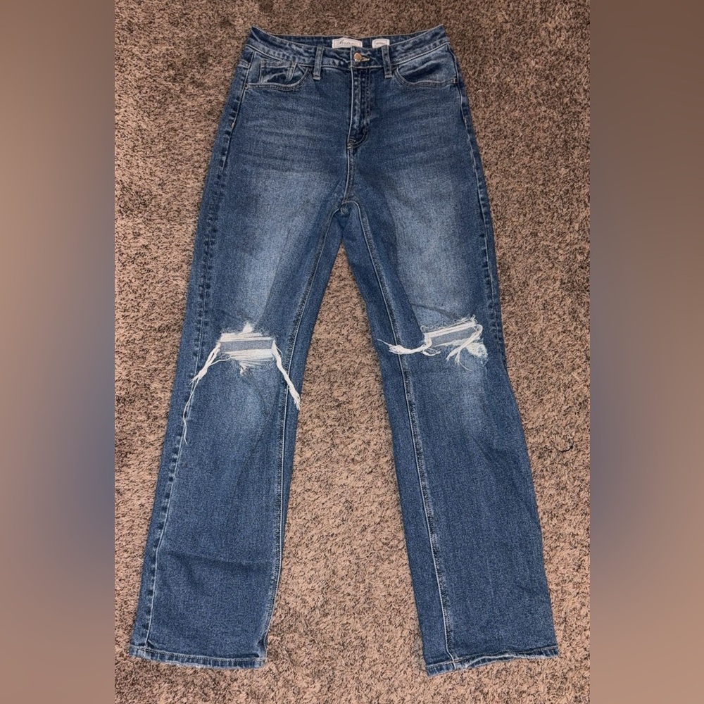KanCan Blue Distressed Boyfriend Jeans